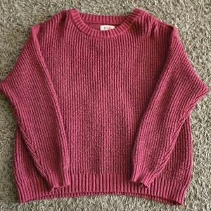 EVRI Vibrant Pink Crew Neck Sweater